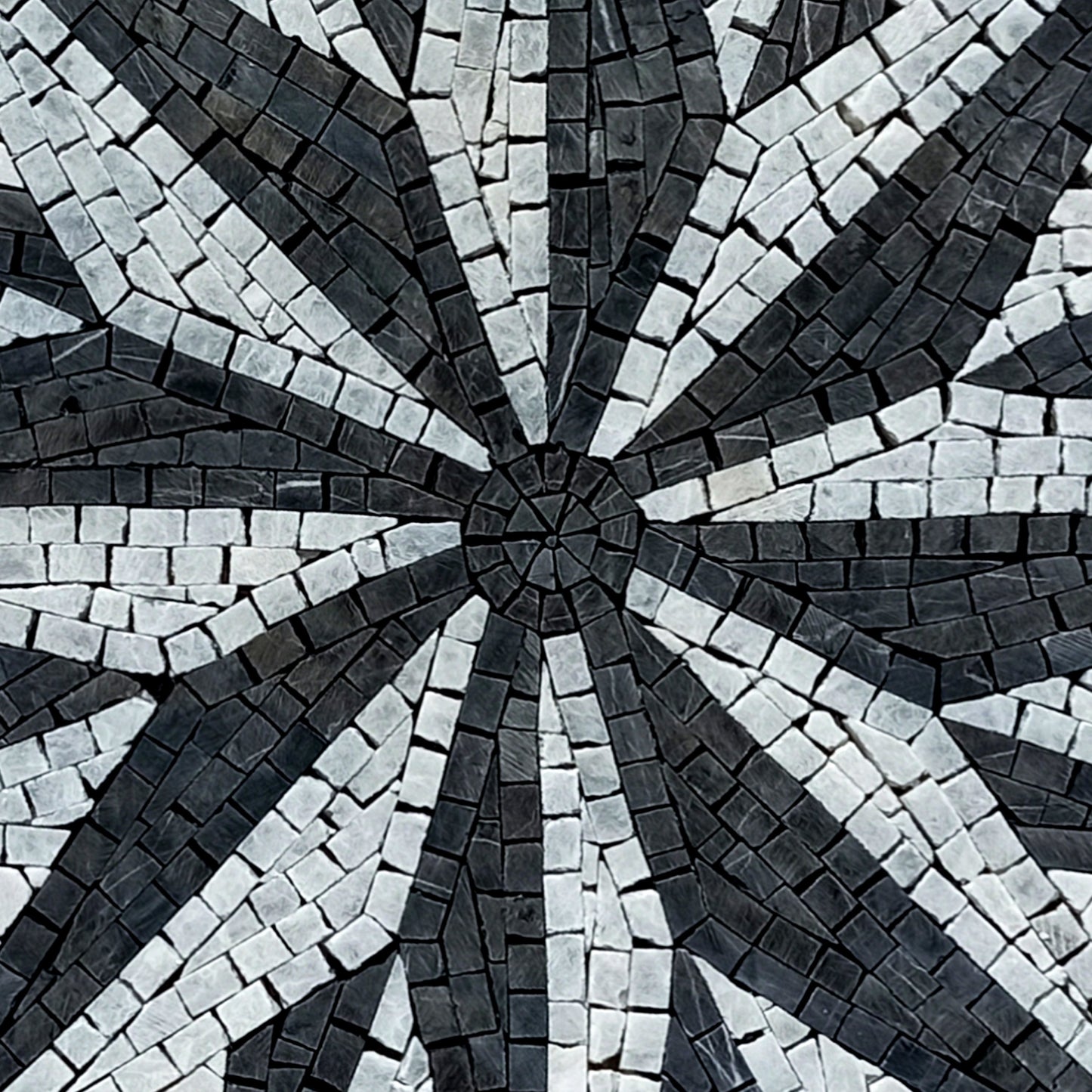 Navigational Beauty - 32-Inch Handmade Compass Bathroom Tile & Pool Medallion Marble Mosaic Art - Customization available