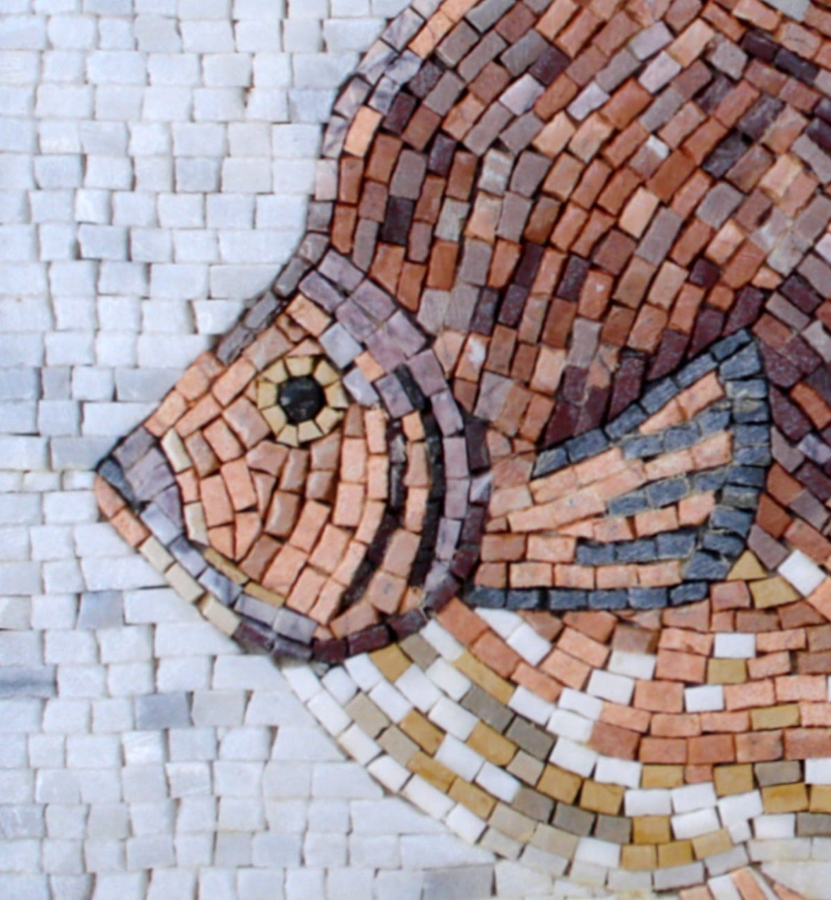 Handmade Fish Mosaic Tile Art: Kitchen Backsplash or Wall Decor