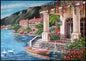 Handmade Landscape Marble Mosaic Wall Art: Floral Botanical Scenery (40” x 30”)
