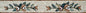 Botanical Mosaic Tile Border: Flower Branch Art, 40"x6"