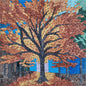 20"x20" Tree Mosaic Backsplash – Custom Handmade Marble Tile Art, Nature-Inspired Kitchen Decor, Customization Available
