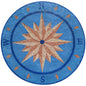 Crafted Nautical Beauty - Handmade Compass and Pool Medallion Marble Mosaic Art Tiles - Customization available