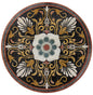 40" Gilded Artistry - Gold Leafy Art Nouveau Patterned Mosaic Medallion - Customization available