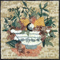 FRUIT BOWL ART - Kitchen Backsplash Mosaic Wall Art - Square-Shaped Fruit Bowl Mosaic Tile and Backsplash