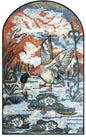 Mallard Duck Mosaic Tile Art: Handmade Stone Wall Decor (44" x 28")