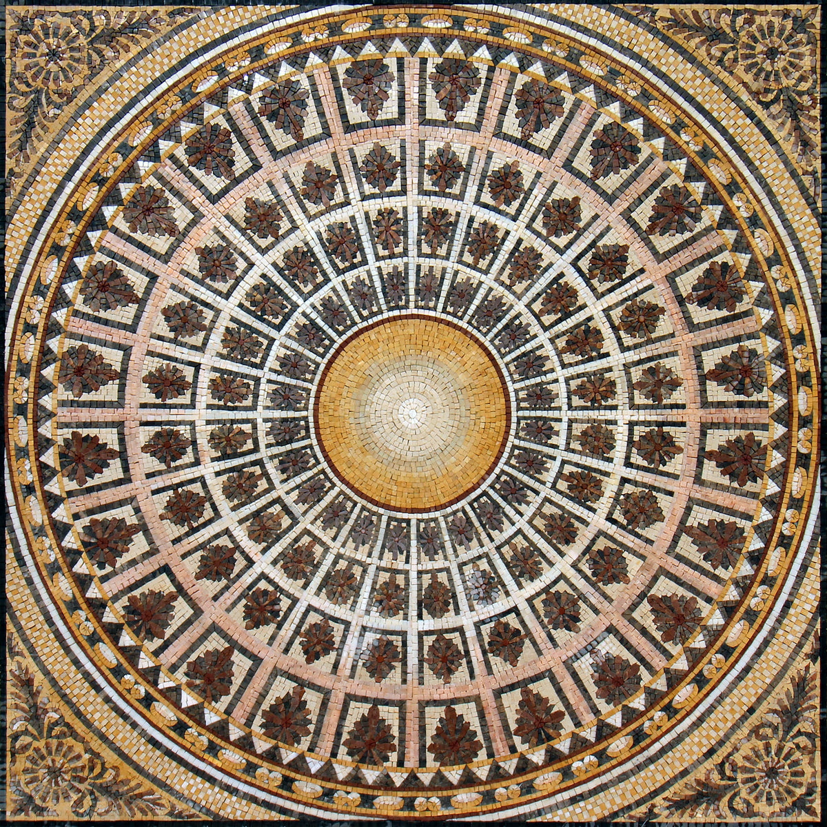 Handmade Marble Mosaic Tile: Renaissance Style, 48" Stone Art