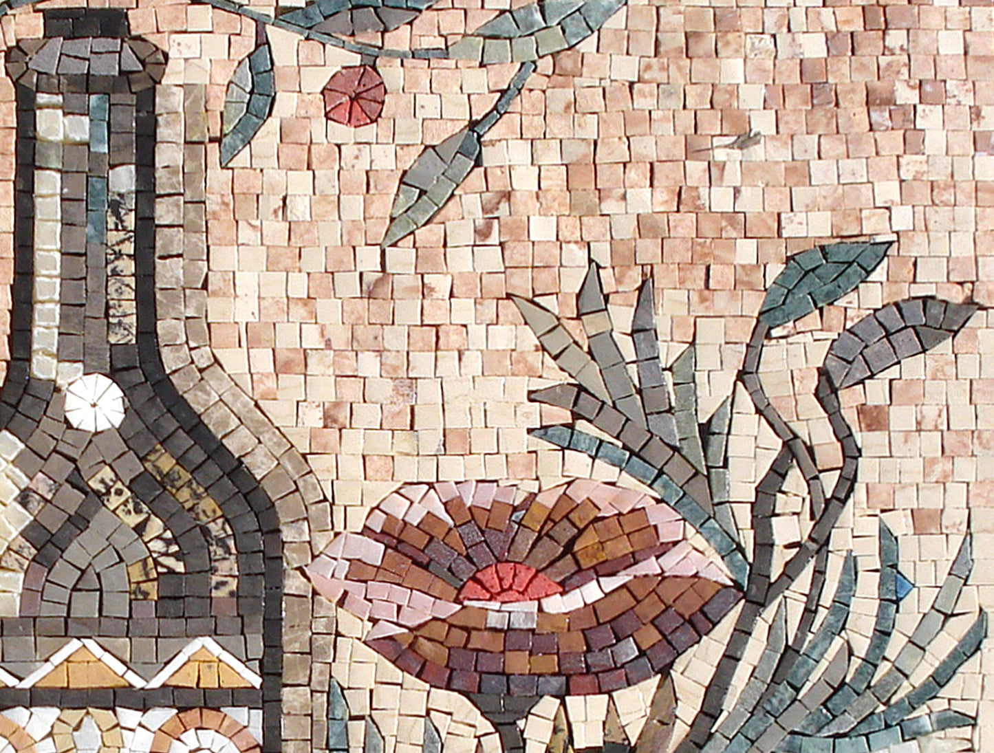 Handmade Marble Mosaic: Kitchen Backsplash Wall Art (24” x 18”)