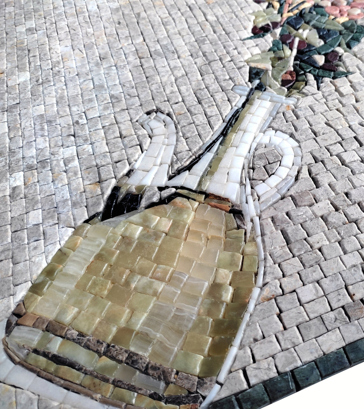 Handmade Marble Mosaic Tile: Champagne & Wine, Kitchen Backsplash (24x24)