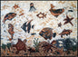 Handmade Coral Fish Mosaic Tile: Marine Life Backsplash (50” x 36")