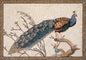 Handmade Peacock Mosaic Tile Art: Stone Backsplash (52” x 36")