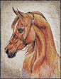 Handmade Horse Mosaic Tile Art: Living Room Wall Decor (40” x 32”)