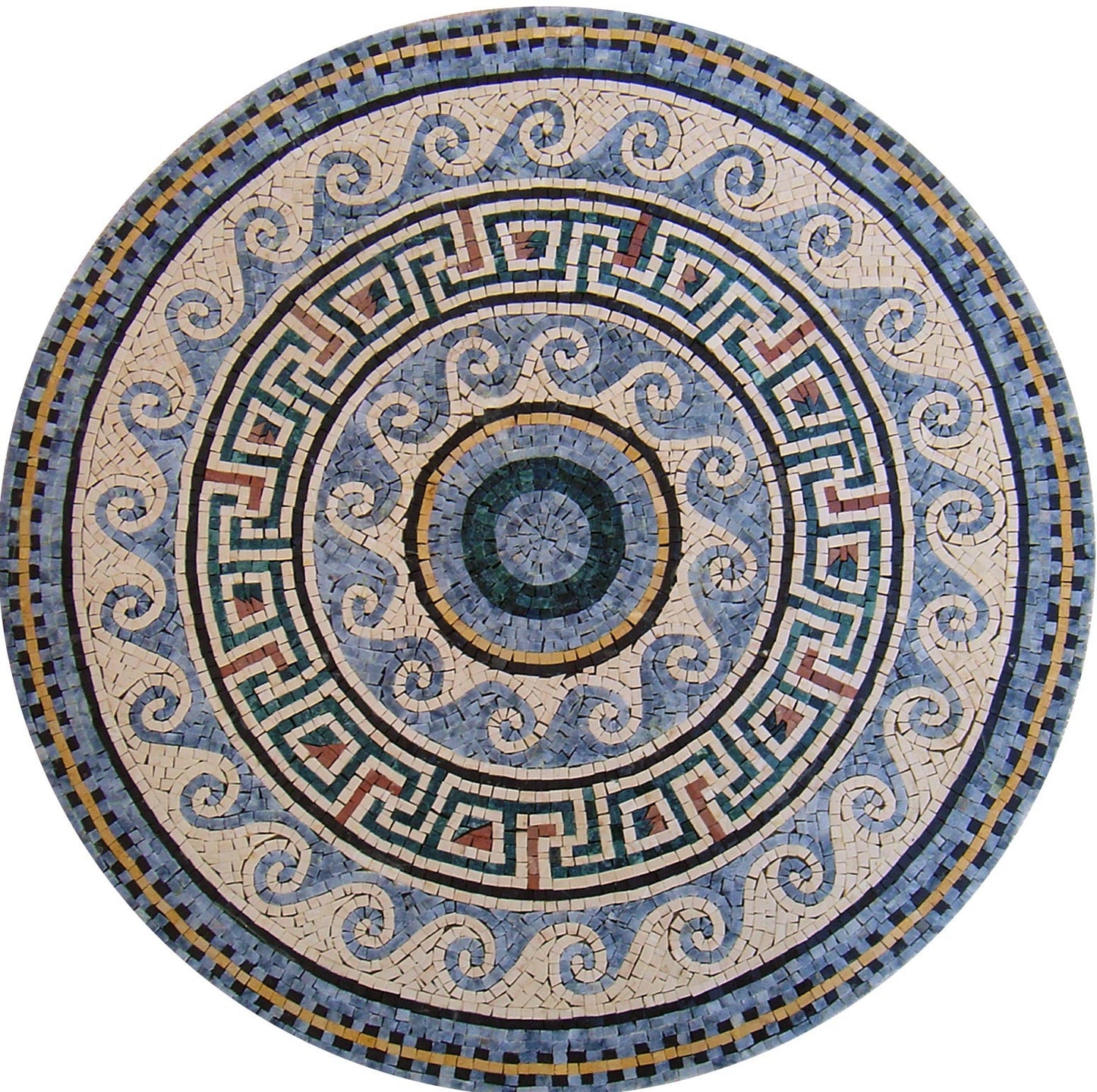 Luxury at Every Inch - 40" Handmade Artisan Mosaic Medallion Marble Tile Décor - Customization available