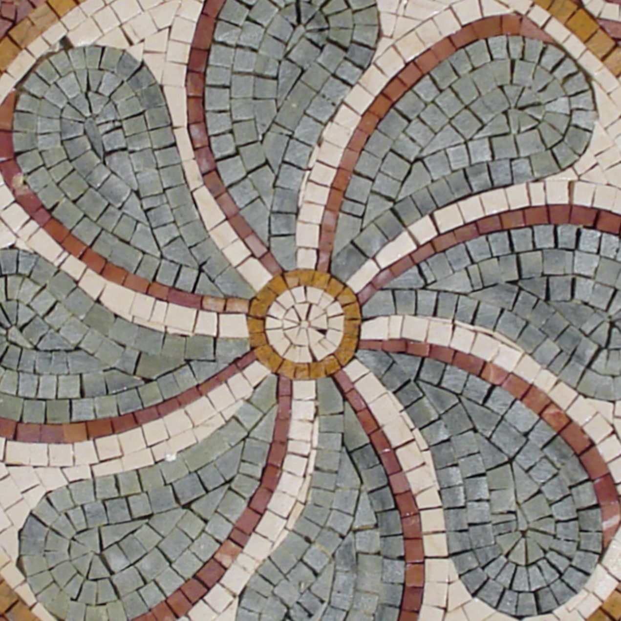 Handmade Floral Marble Mosaic Tile Backsplash (24”x 24")