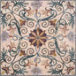 Floral Mosaic Tile: 40" Square Marble Inlay Backsplash