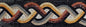 6″ Warm‑Toned Woven Border Mosaic – Handmade Marble Tile Trim, Customization available
