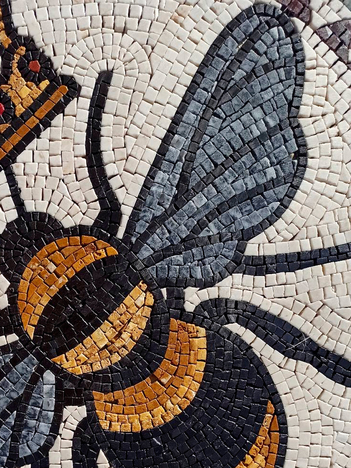 48" Regal Elegance  - Handmade Queen Bee Marble Mosaic Medallion Art Tile - Customization available