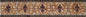 Handmade Art Deco Marble Mosaic Tile Border: Brown Geometric Wall Accent