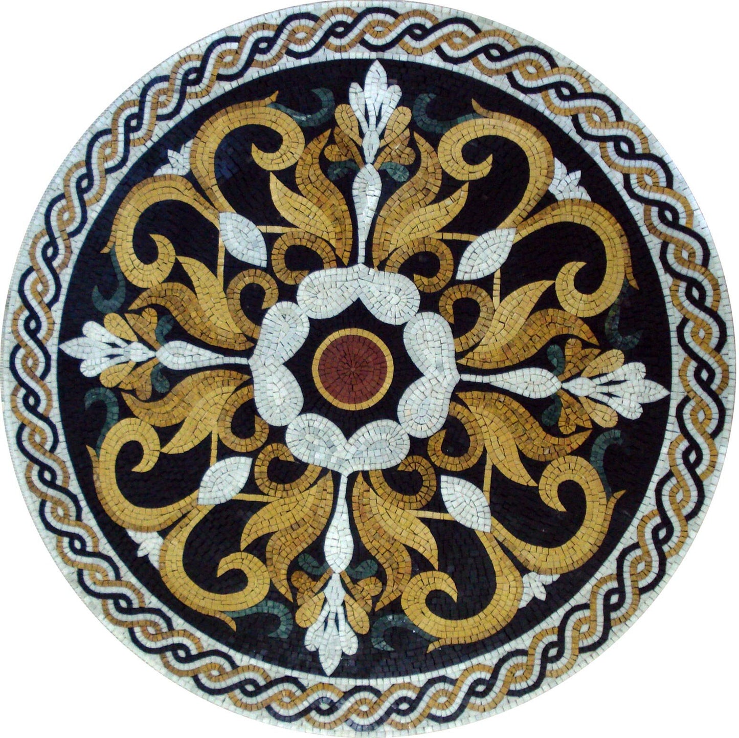 48" Handmade Decorative Medallion wall floor Marble Mosaic Art Stone Tile Décor