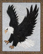 Handmade Eagle Mosaic Tile Art: Stone Wall Decor (40x32)