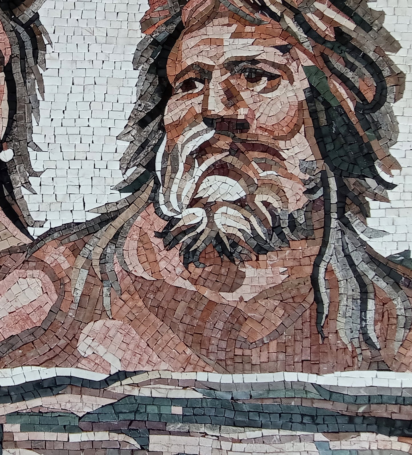 Tethys Oceanus Handmade Marble Mosaic Art Tiles: Italian Reproduction