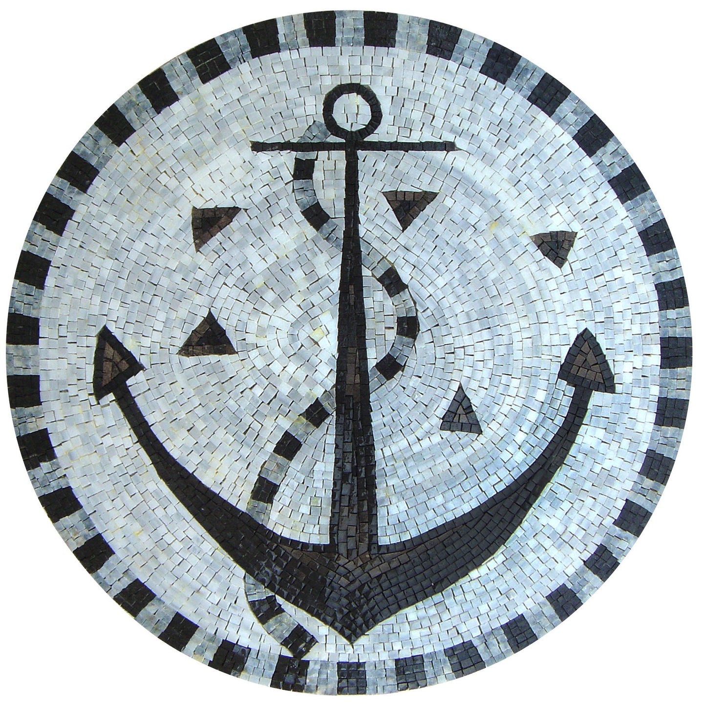 Enhance Your Space with a 36-Inch Handmade Pattern Mosaic Medallion Art Tile Décor - Customization available