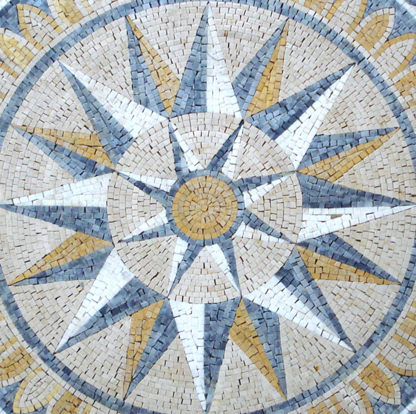 Elegant 72" Handmade Floral Pattern Medallion Marble Mosaic Art Tile Stone Décor
