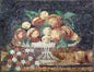 Handmade Marble Mosaic Tile: Fruit Still Life Kitchen Backsplash (32” x 26")