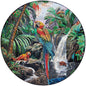 32" Parrot Mosaic Medallion – Tropical Bird Design, Nature-Inspired Home Decor, customization available
