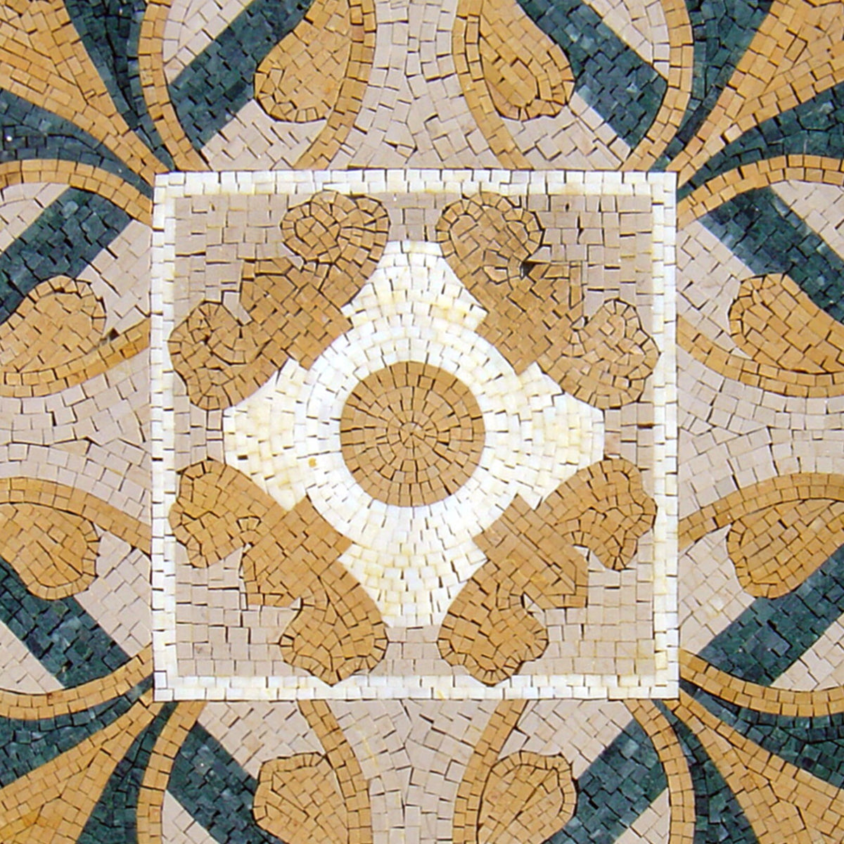 32” MEDALLION MOSAIC TILES | Geometrical Pattern Mosaic Tiles For Living Room | Tiles For Interior And Outdoor Entry And Walls