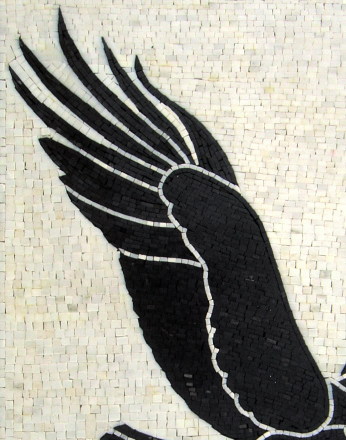 Handmade Eagle Mosaic Backsplash: Marble Stone Wall Art