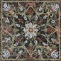 32" Floral Marble Mosaic Tile Medallion: Indoor/Outdoor Decor
