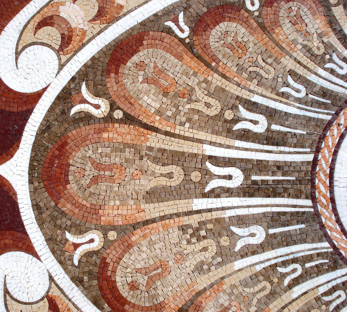 Handcrafted Marble Mosaic Rug Carpet Flooring Art Tile Décor