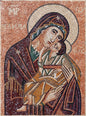 32"x24" Virgin of Kykkos Mosaic – Byzantine Icon Reproduction, Christian Religious Decor, Customization available