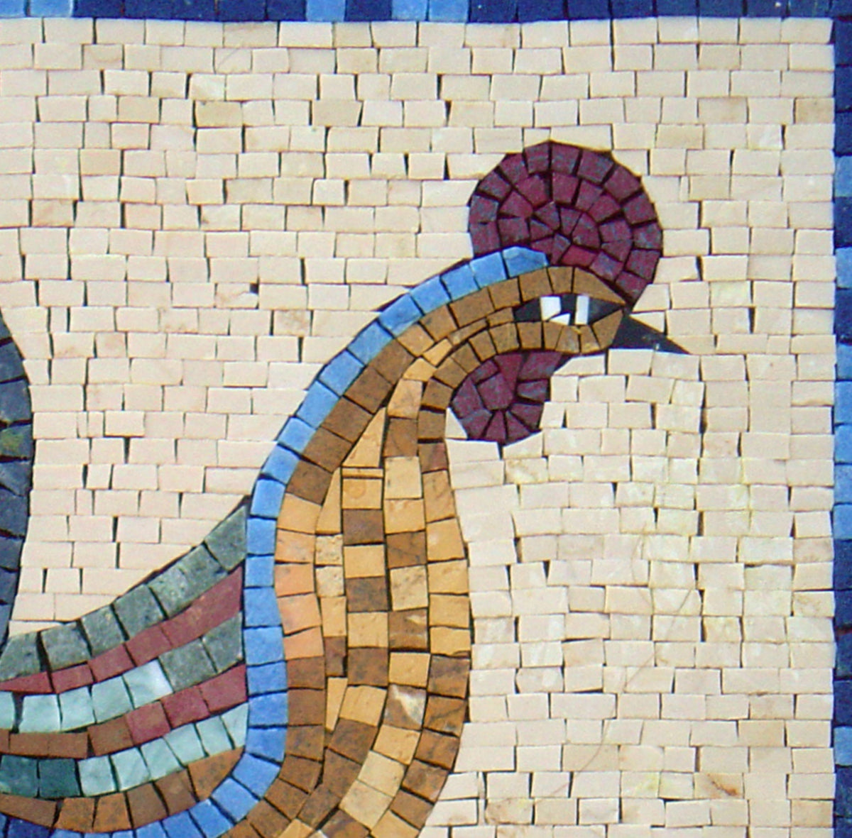 Handmade Rooster Mosaic Tile Art: Kitchen Backsplash or Farm Wall Decor