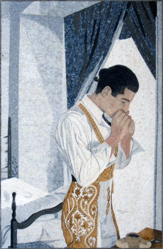 Matador Mosaic Tile Art: Handmade Marble Wall Decor (56” x 40")