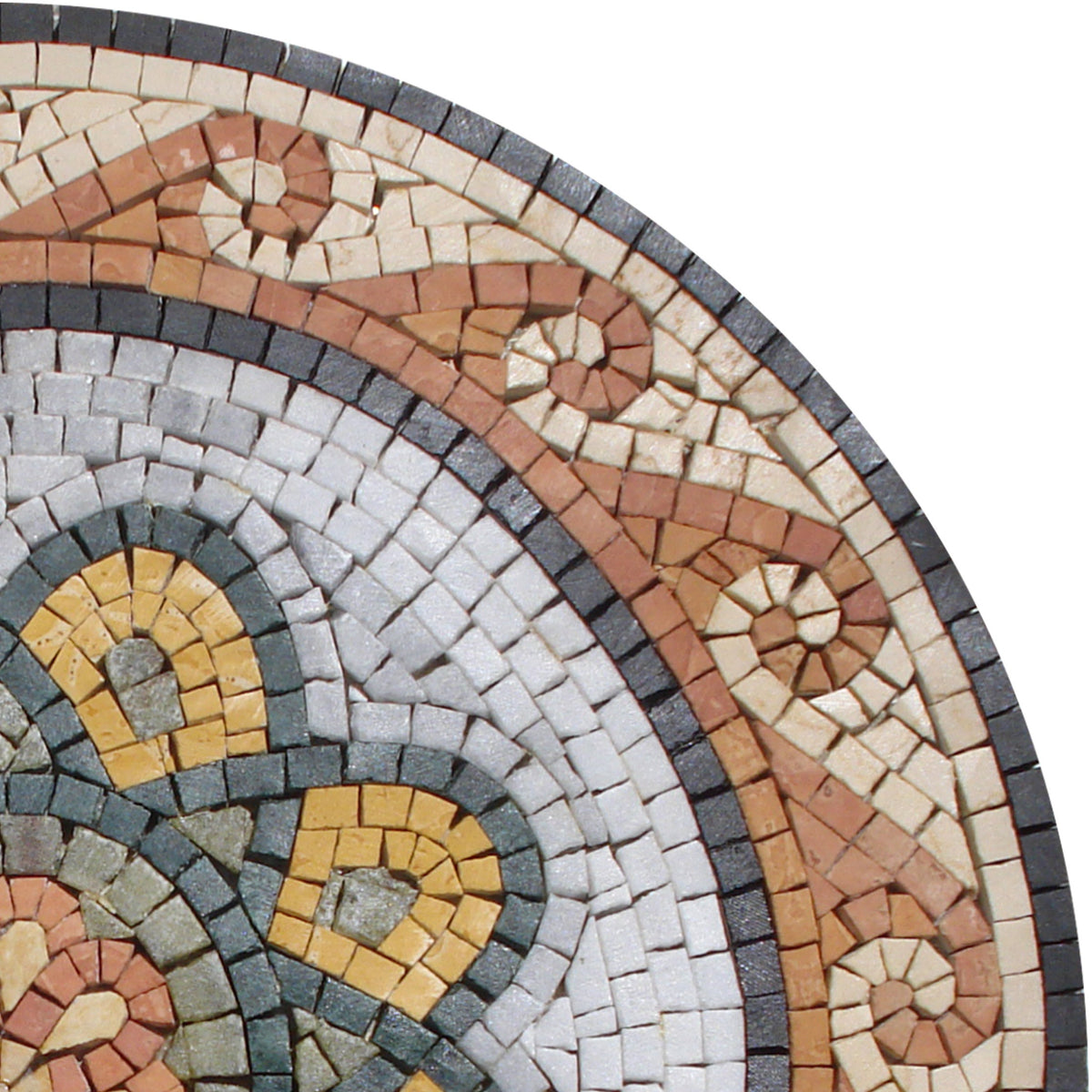 Elegant Harmony -20" Handmade Pattern Marble Mosaic Medallion Tile Design Art Décor - Customization available