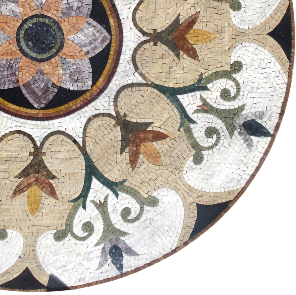 Artisan Elegance - Handmade Pattern Mosaic Medallion - Natural Marble Tile Décor - Customization available
