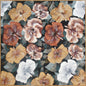 Flower Mosaic Rug: Handmade Marble Stone Rug (80x80")
