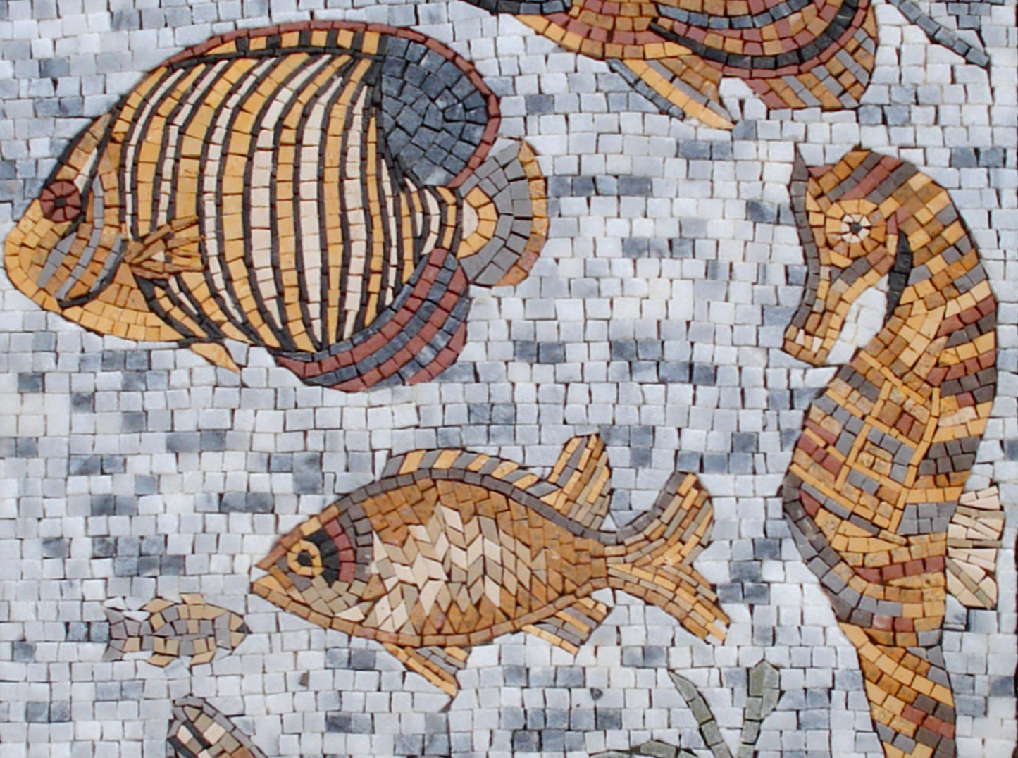 AQUARIUM MOSAIC TILES | Sea Marine Tiles For Living Room Walls | Turtle, Fish And Seahorse Artwork Tiles For Interior Rooms Wall Decor