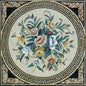 Handmade Marble Mosaic Tile Art: 48" Floral Vine Wall Decor