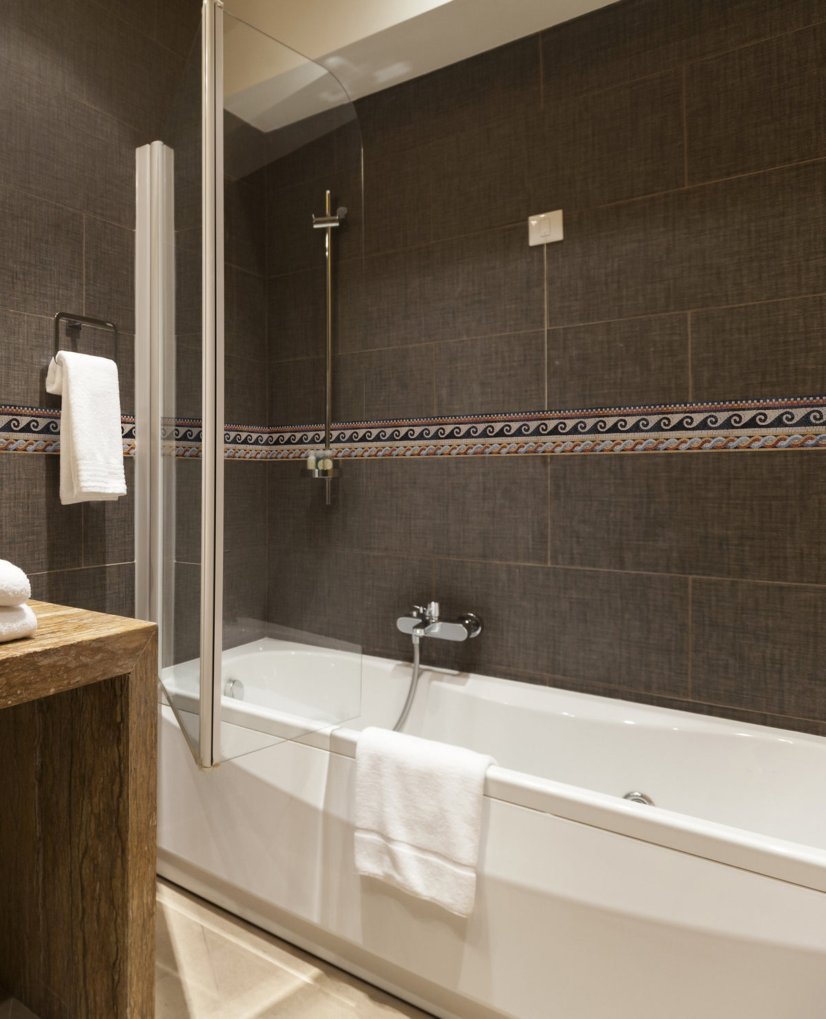 Waves String Mosaic Tiles: 8" Bathroom Wall Decor