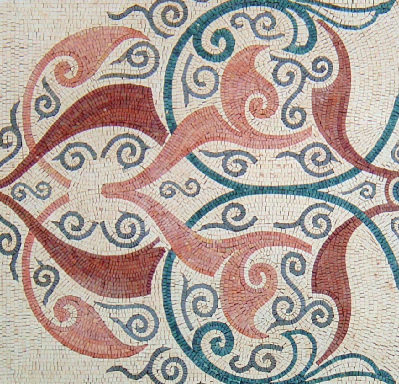 Handmade Marble Mosaic Rug: Floral Art Tile, Home Decor (80” x 40”)