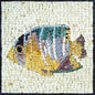 Handmade Fish Mosaic Tile Art: Kitchen Backsplash Wall Decor (16x20)