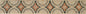 Handmade Marble Mosaic Tile Trim: Tan & Rose Diamond Border, Backsplash Accent
