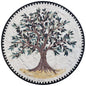 36" x 26" Olive Tree Backsplash Marble Mosaic – Handcrafted Kitchen Wall Art - Customization Available