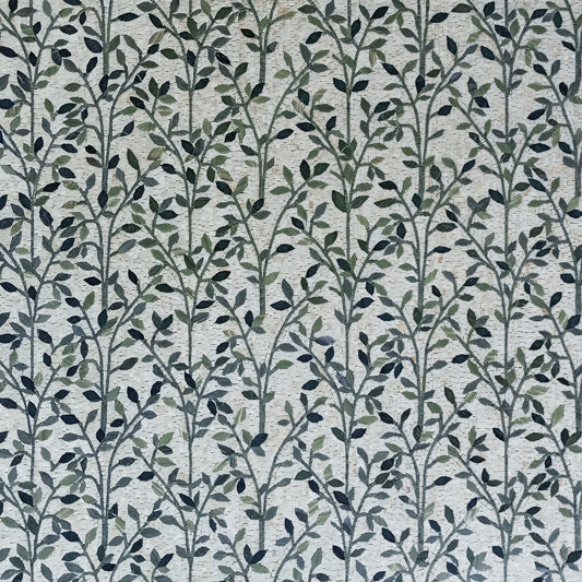 Handmade Marble Mosaic Tile Art: Floral Leaves Wall Decor (80” x 80”)