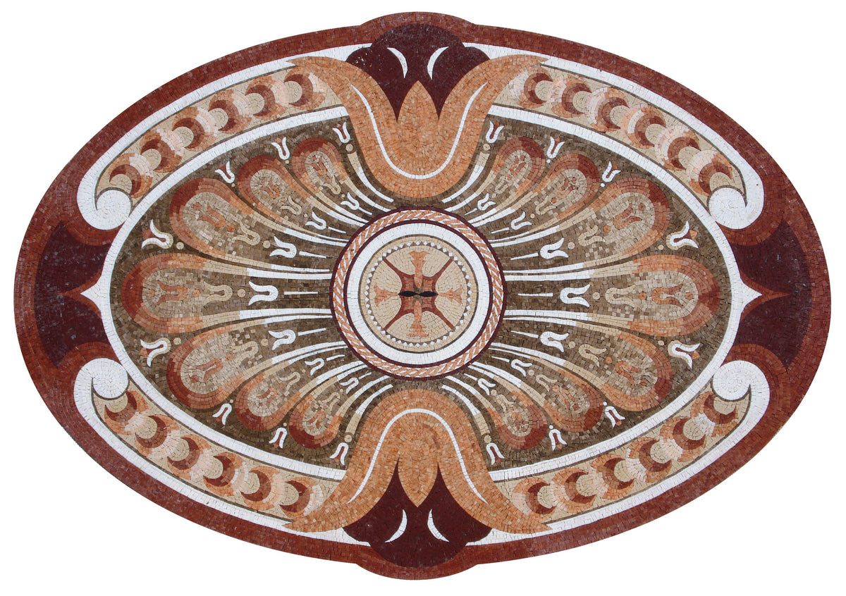 Handcrafted Marble Mosaic Rug Carpet Flooring Art Tile Décor