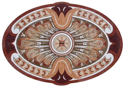 Handcrafted Marble Mosaic Rug Carpet Flooring Art Tile Décor