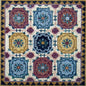 32" Medallion Mosaic Tile: Colorful Marble Square Mural