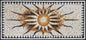 Flaming Sun Marble Mosaic Rug: Handmade Celestial Tile Art